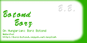 botond borz business card